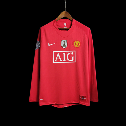 MANCHESTER UNITED 2008 MANGA LARGA RETRO
