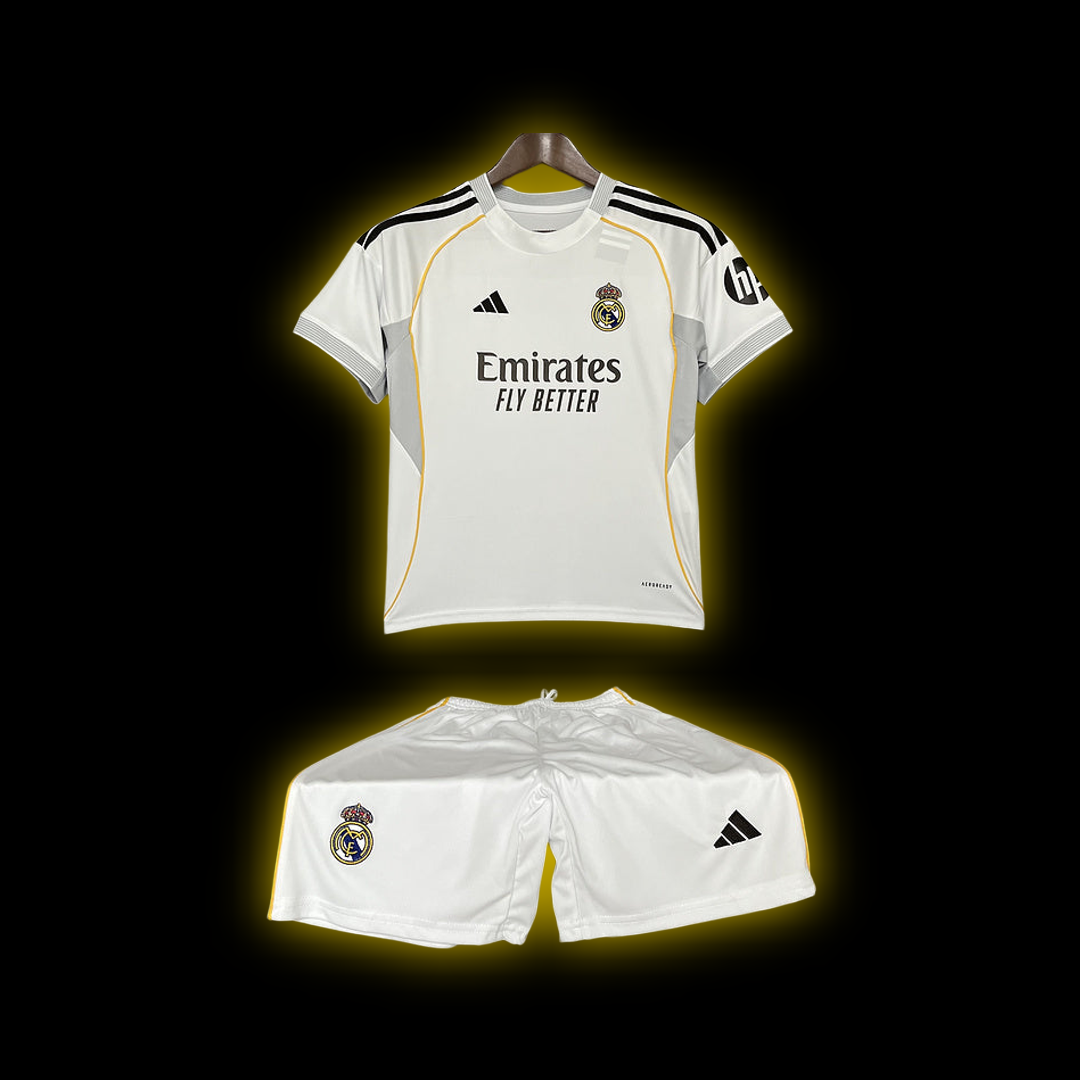MAILLOT DOMICILE ENFANT REAL MADRID 2025-2026