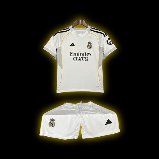 MAILLOT DOMICILE ENFANT REAL MADRID 2025-2026